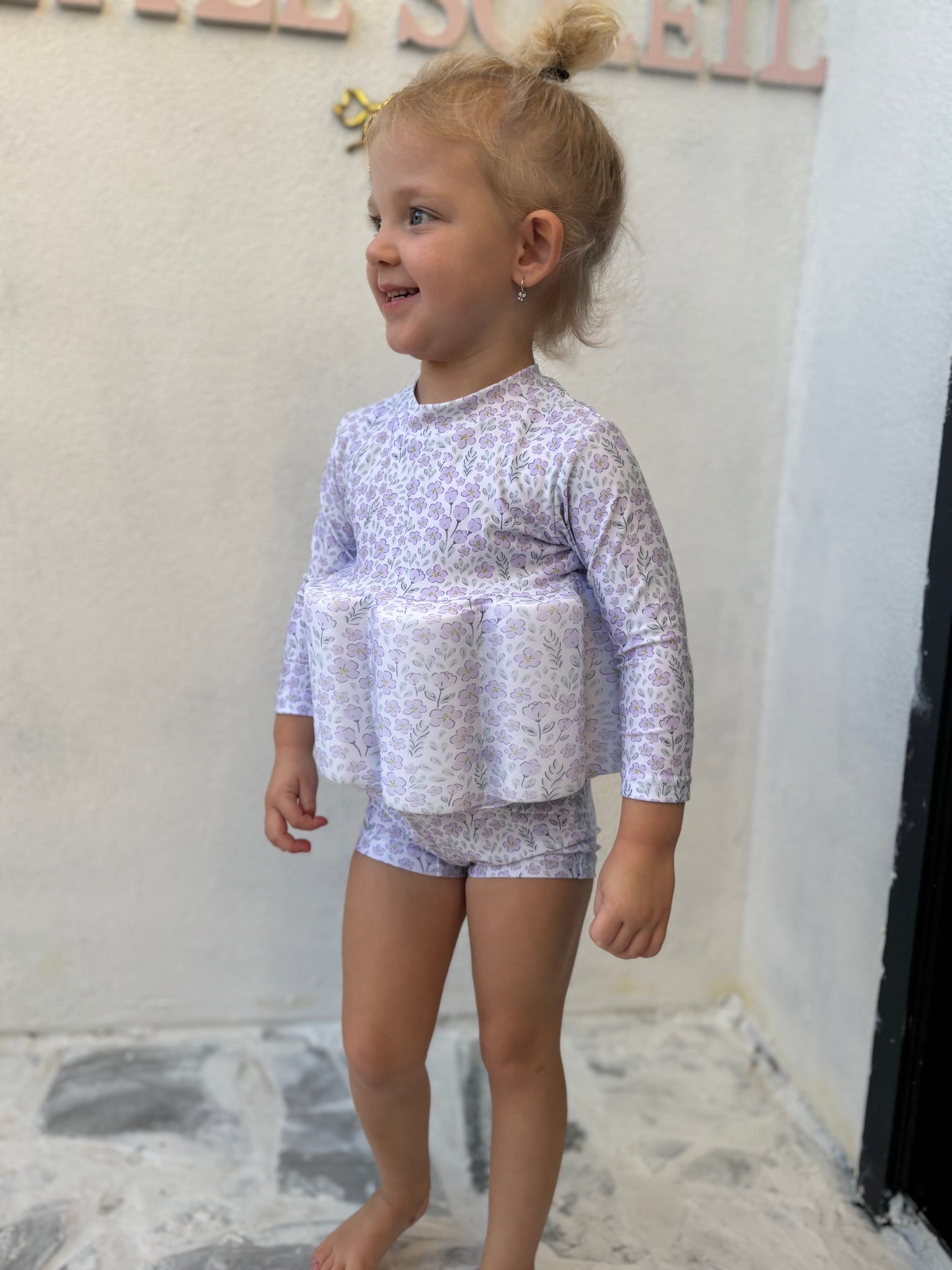 Little Soleil Floatsuit | Lavender Long Sleeve