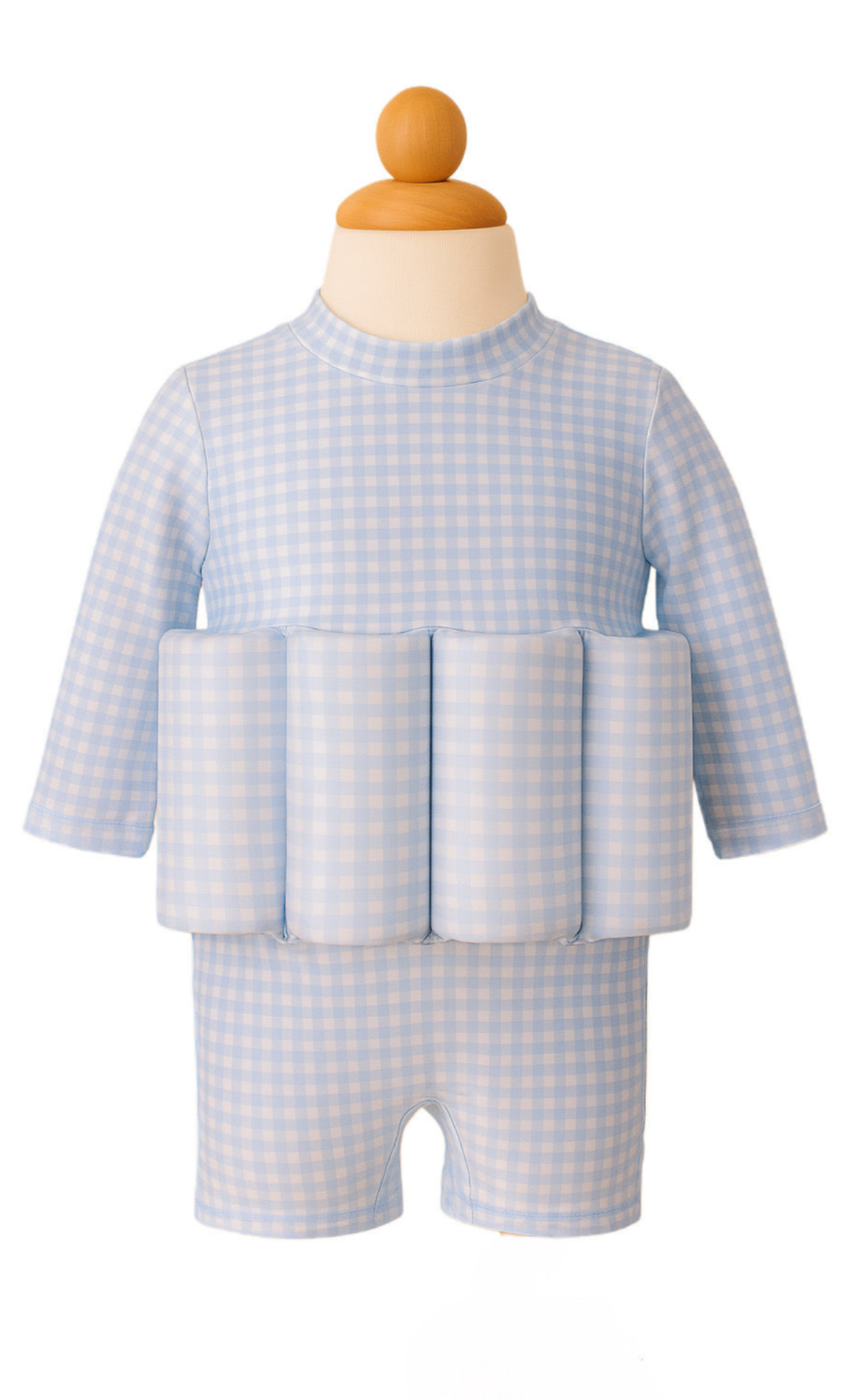 Blue Check Long Sleeve Floatsuit