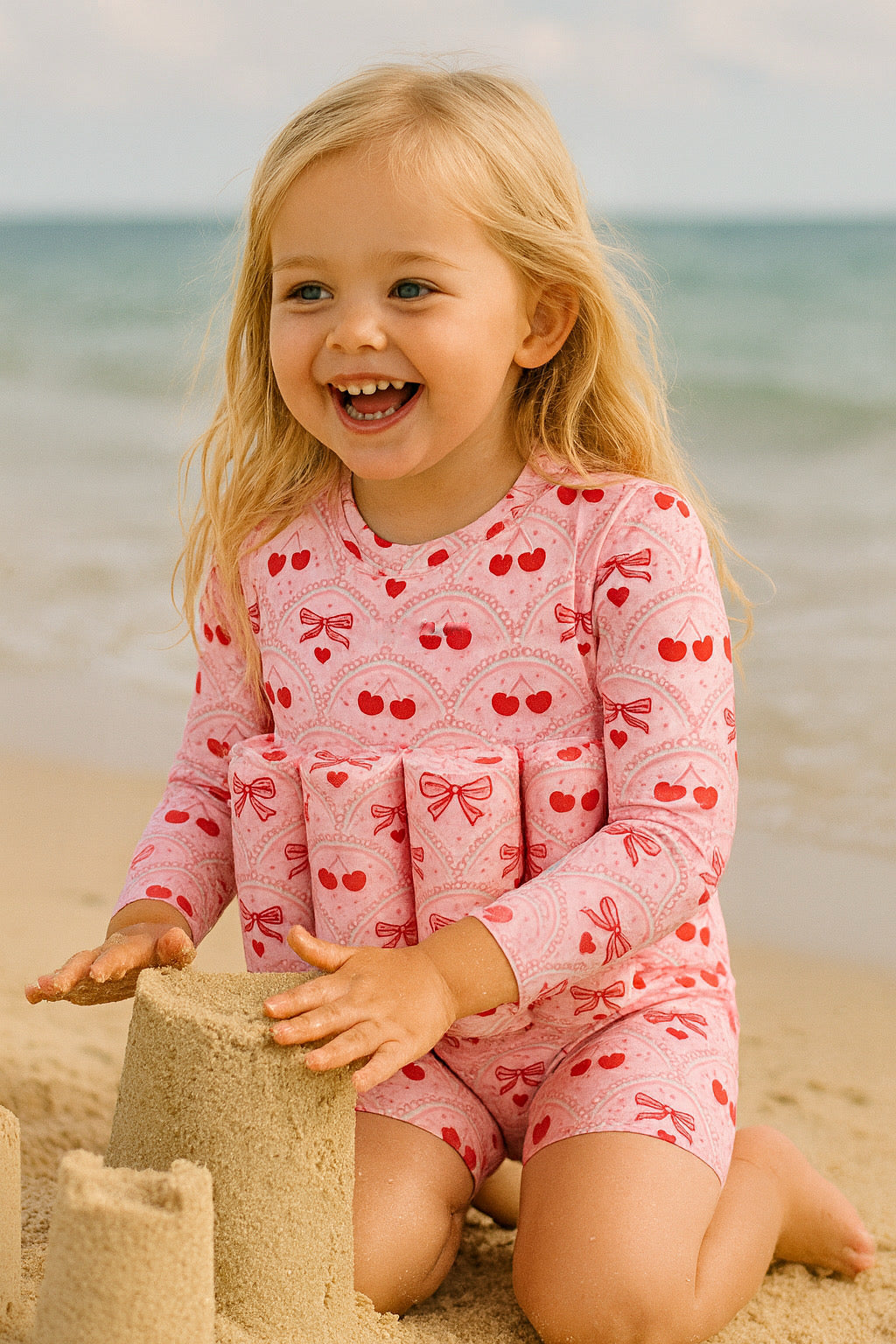 Long Sleeve Cherry Floatsuit