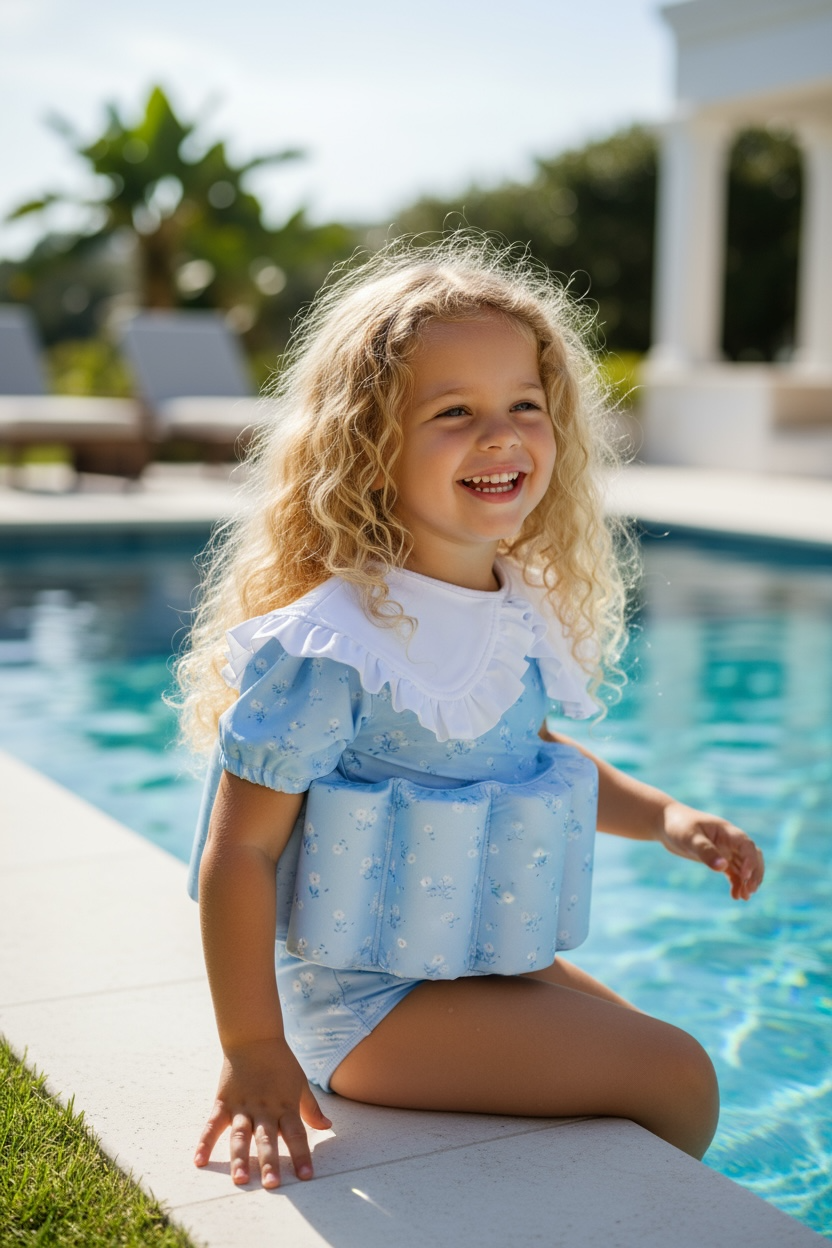 Little Soleil Floatsuit | Lacey Collar