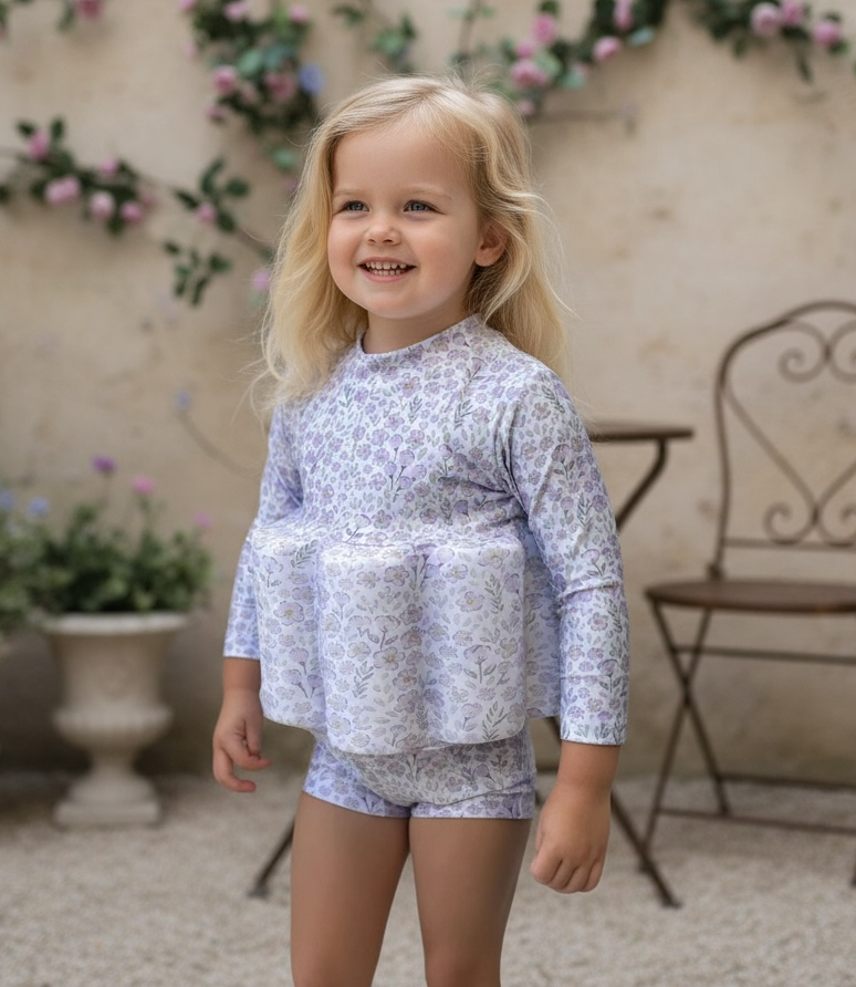 Little Soleil Floatsuit | Lavender Long Sleeve