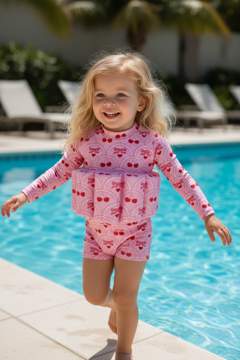 Little Soleil Floatsuit | Poppy Long Sleeve