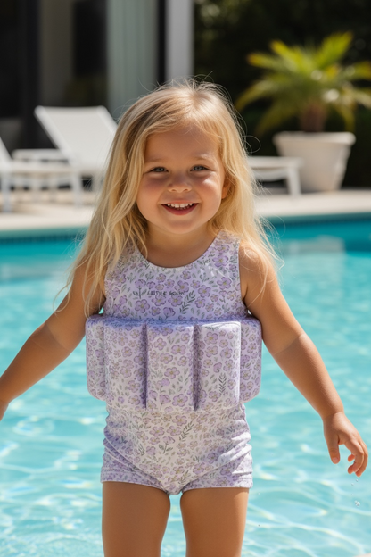 Little Soleil Floatsuit | Lavender Short Sleeve