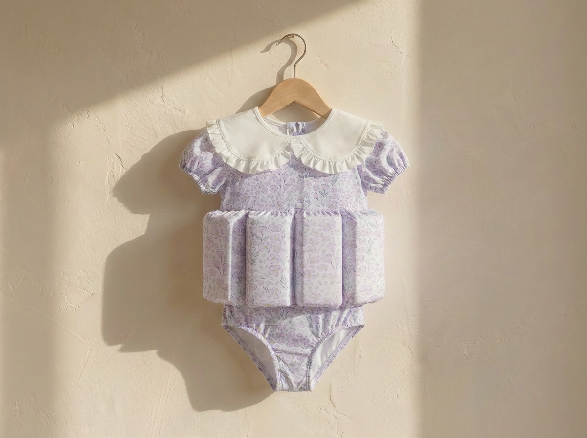 Little Soleil Floatsuit | Lavender Collar
