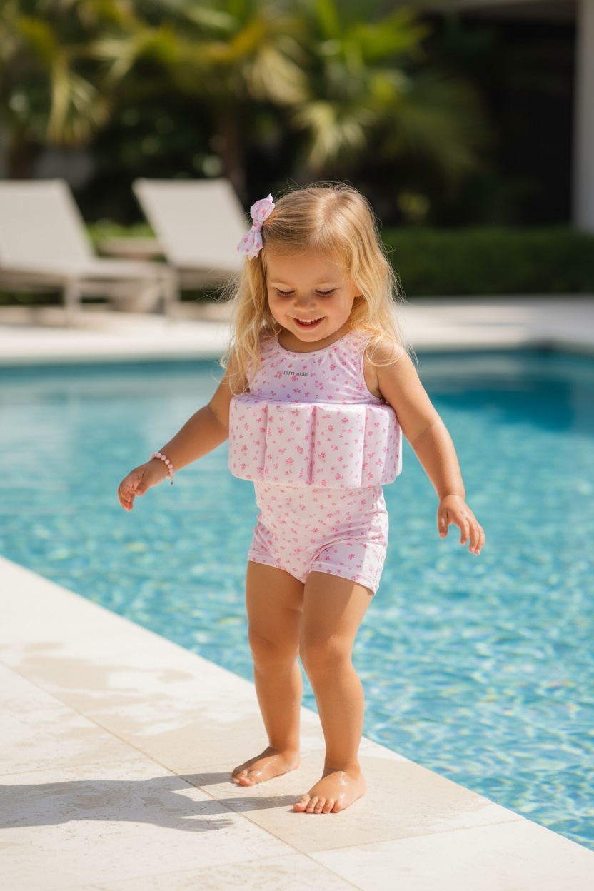 Little Soleil Floatsuit | Ditsy Short Sleeve