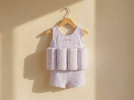 Little Soleil Floatsuit | Lavender Short Sleeve