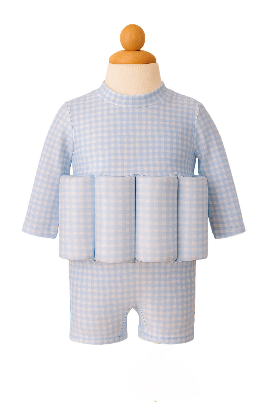 Blue Check Long Sleeve Floatsuit